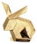 Vintage 1970s Signed Crown Trifari Goldtone Origami Rabbit Brooch For Sale