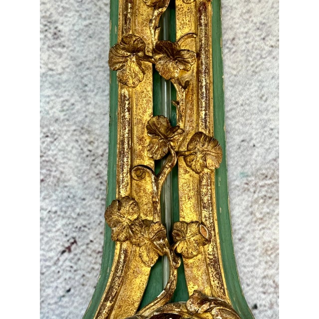18th Century Louis XV Parcel-Gilt and Painted Wood Thermometer For Sale - Image 5 of 10