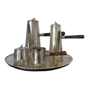 Mid 20th Century Peruvian Modernist Sterling Silver Coffee Service Set - 6 Pieces