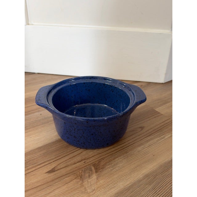 Blue Cerutil Stoneware of Portugal Blue Casserole Dish For Sale - Image 8 of 11