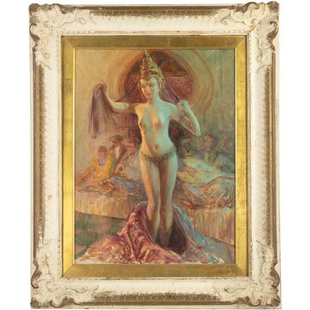 French Artist, Nude Dancer, 19th Century, Oil, Framed For Sale