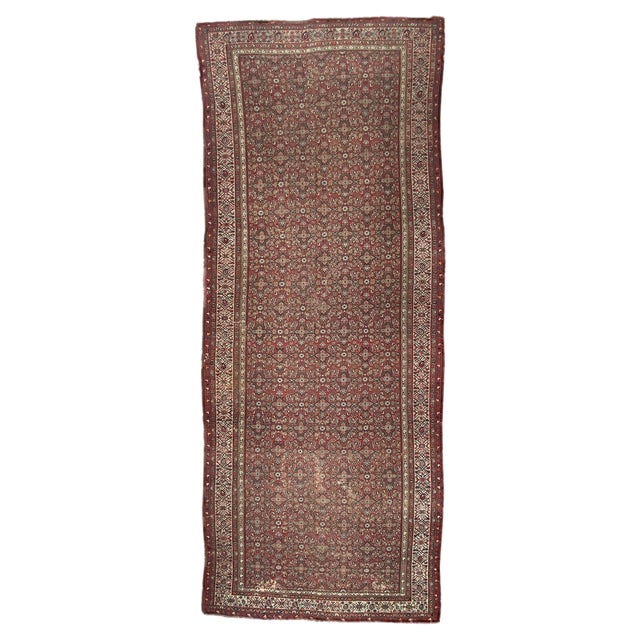 Antique Long Kurdish Malayer Rug, 1890s For Sale