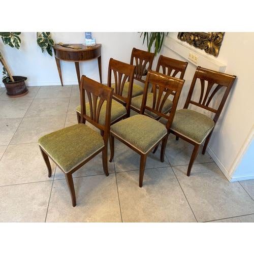 Biedermeier Style Chairs, 1950s, Set of 6 For Sale - Image 12 of 13