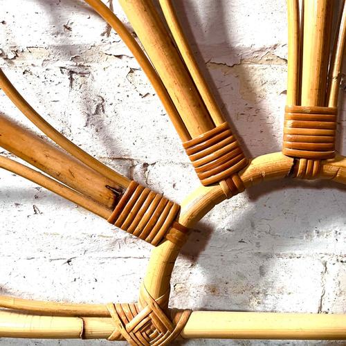 Vintage Bamboo Headboard for Queen Size Bed For Sale - Image 5 of 11