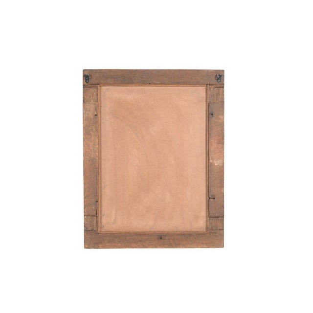 Indian Antique Indian Painted Teakwood Mirror For Sale - Image 3 of 3