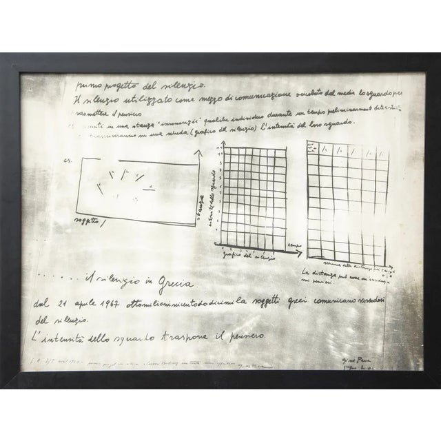 First Project of Silence - Photolithograph with Hand Notes by Gina Pane - 1970 1970 For Sale - Image 4 of 4
