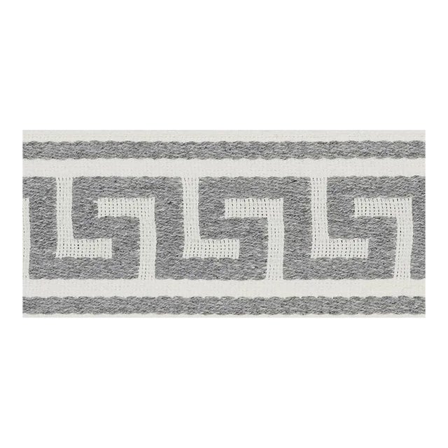 Sample - Schumacher Ganton Tape Indoor & Outdoor in Grey For Sale