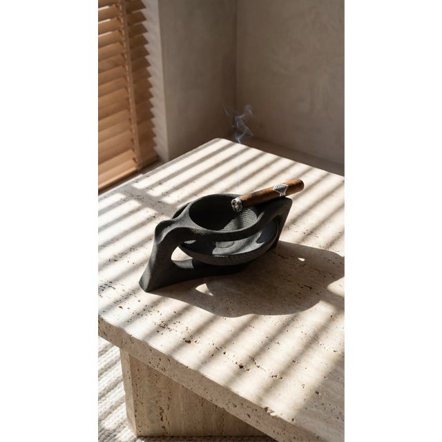 3D Printed Black Sand Sculptural Ashtray by Bryant Creative Industries S.L. For Sale - Image 6 of 6