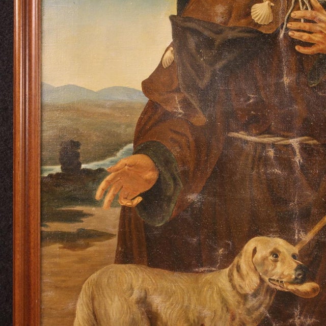 Italian Artist, Saint Roch, 1930, Oil on Canvas, Framed For Sale - Image 11 of 16