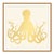Framed Gold Leaf Octopus Print Extra Large For Sale