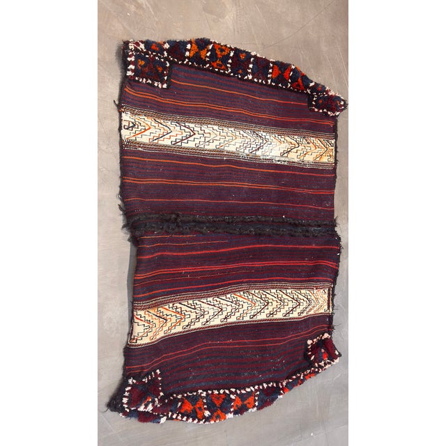 Red Antique Bakhtiari Persian Saddlebag For Sale - Image 8 of 13