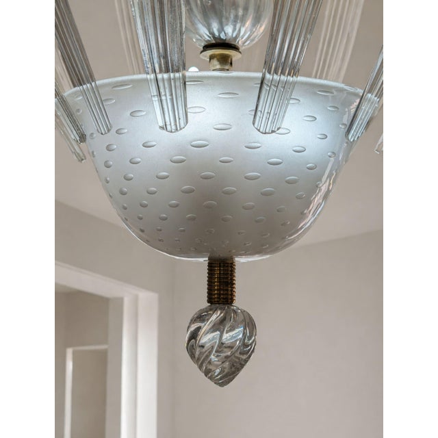 Glass 1930s Murano Glass Chandelier by Tomaso Buzzi for Venini For Sale - Image 7 of 11