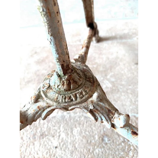 Antique Wrought Iron Garden Table, 1890s For Sale - Image 7 of 10