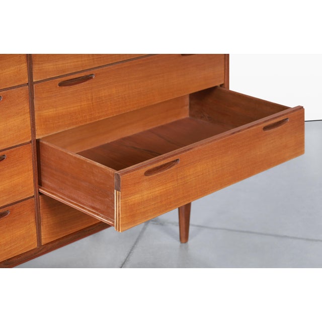 Danish Modern Teak “Jutland” Dressers by Ib Kofod Larsen, 2 Available For Sale - Image 9 of 12