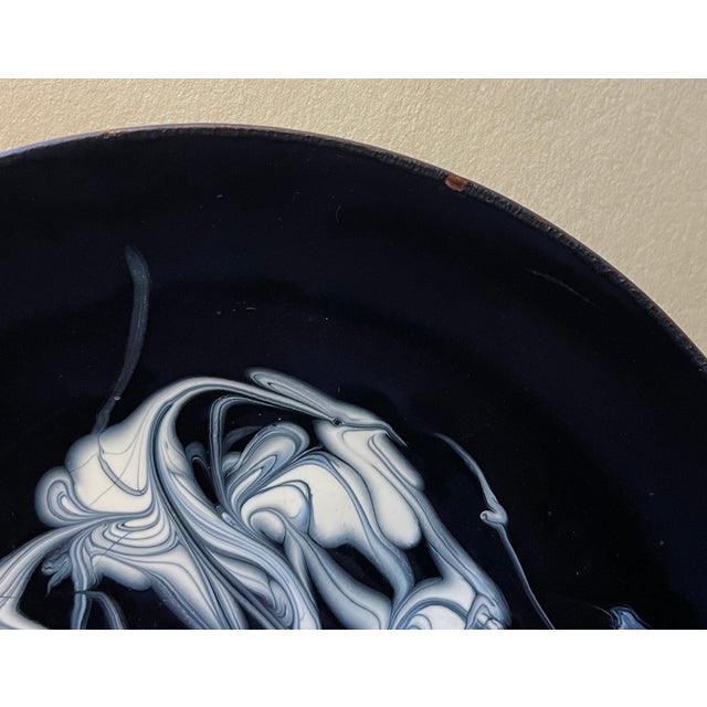 1960s Black Enamel Mid Century Modern Tray For Sale - Image 6 of 7