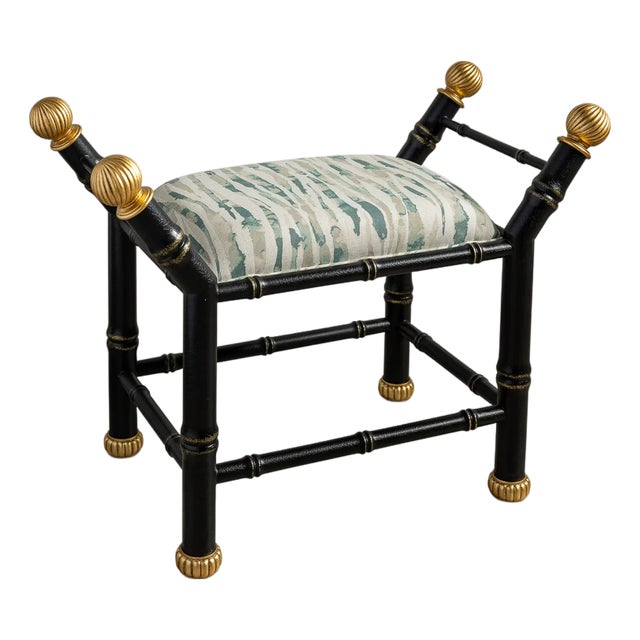 Boca Black Wildcrest Moss Bamboo Bench For Sale