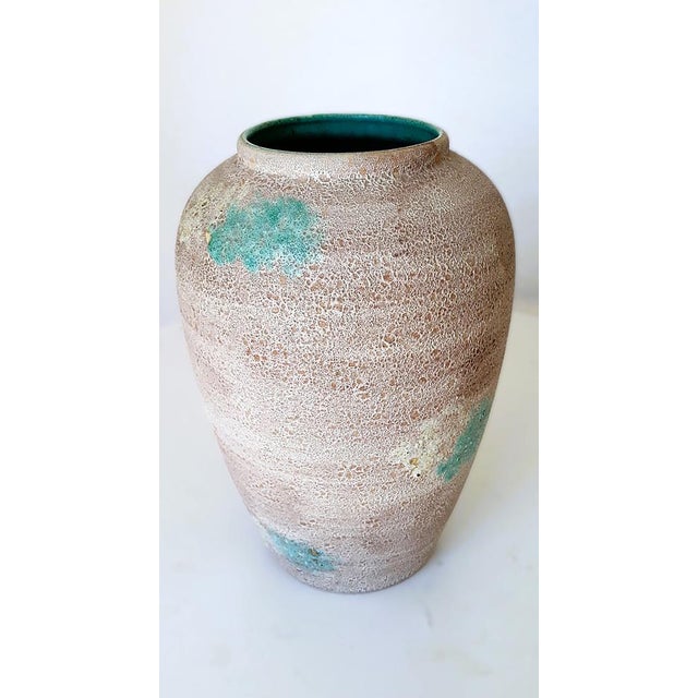 Green Lava Ceramic Floor Vase, West Germany, 1960s For Sale - Image 8 of 9