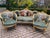 1950's Louis XVI Living Room Set Green Velvet - 3 Pieces For Sale - Image 12 of 13