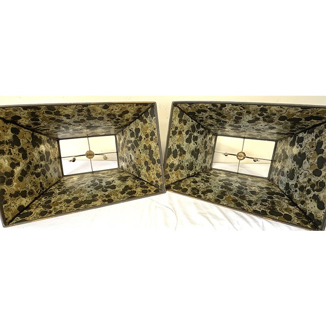 Vintage French Empire Style Bouillotte Lamps With Finials and Shades- A Pair For Sale - Image 11 of 17