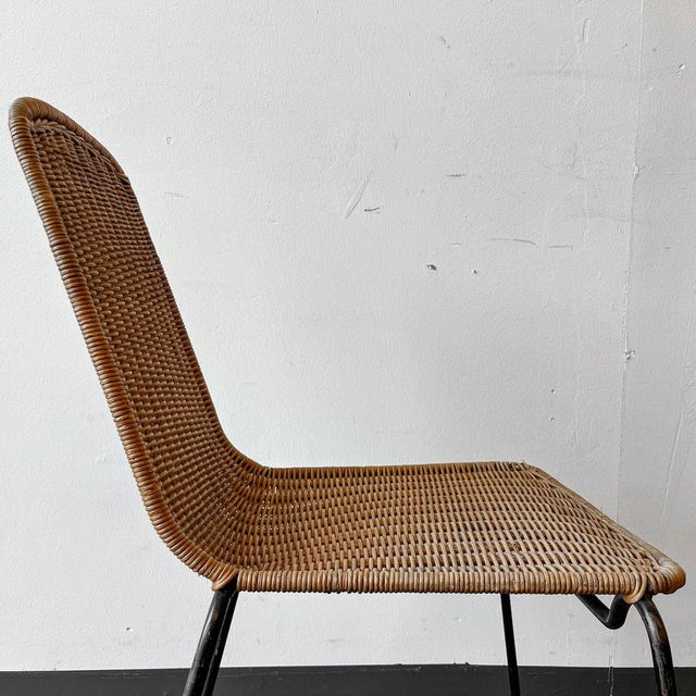 Vintage Metal and Wicker Chair For Sale - Image 17 of 18