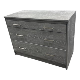 Pottery Barn Teen Sleep & Study Low Loft Three-Drawer Dresser, Brushed Charcoal For Sale