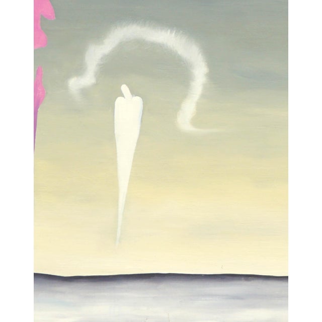 Symbolic and surreal landscape with figure eminating life force by Marguerite Louis Blasingame (American; 1906-1947),...