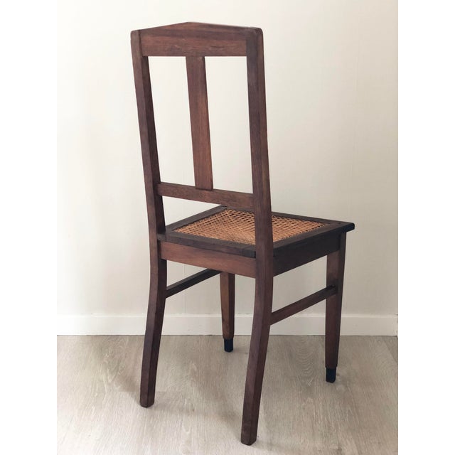 Art Deco Pair of Oak Art Deco Amsterdam School Dining Chairs 1920s For Sale - Image 3 of 11