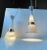 Mid-Century Modern Mid-Century Modern Italian Glass and Brass Pendant Lights from Stilnovo, 1950s, Set of 2 For Sale - Image 3 of 12