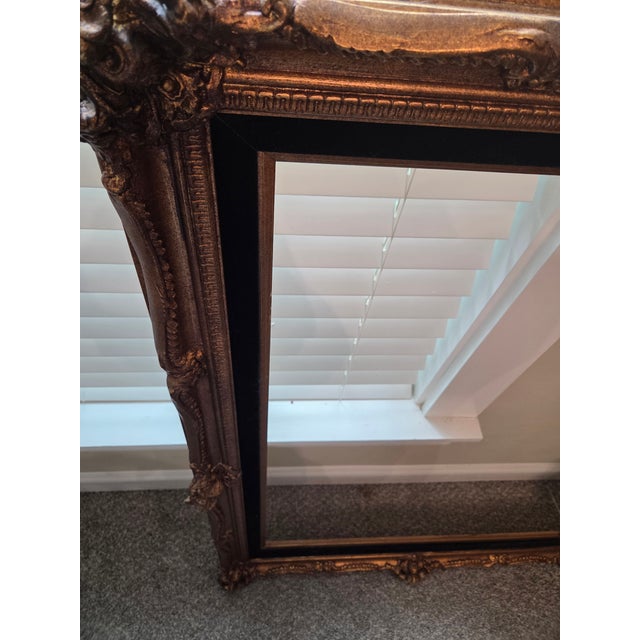 Extra Large Ornate Antique Baroque French Gilt Frame For Sale In Austin - Image 6 of 10