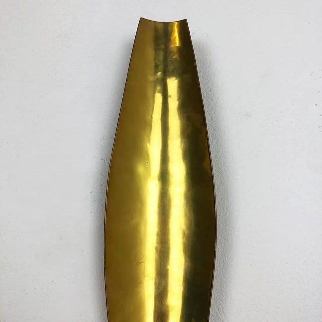 Brutalist Brass Wall Candleholder from Emil Funk KG, Germany, 1950s For Sale - Image 4 of 16