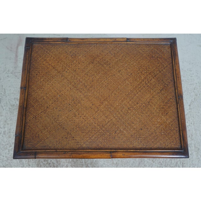 Thomasville Tommy Bahama Style Rattan Occasional Table For Sale - Image 9 of 12