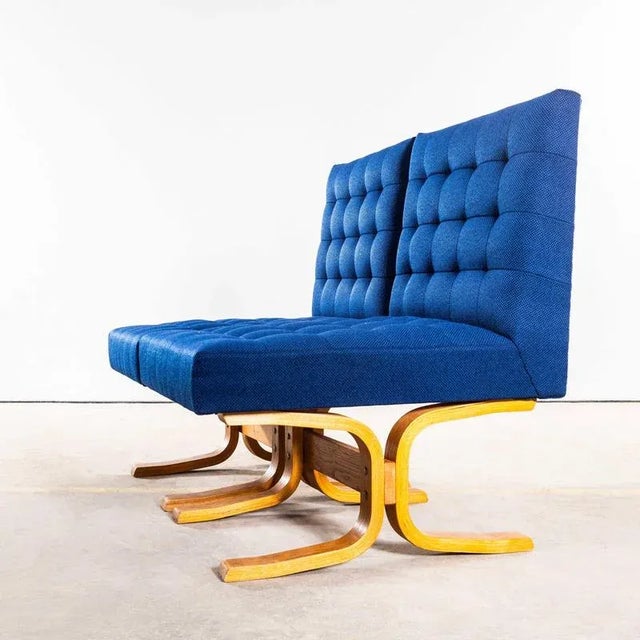 Blue Blue Chair in Beech from Drevopodnik Holesov, 1970s For Sale - Image 8 of 11