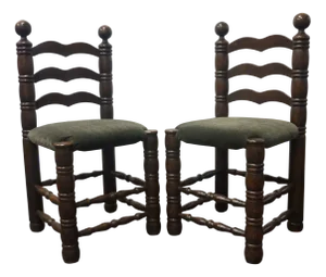 French Turned Chairs, Set of 2
