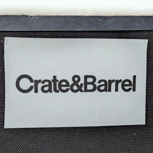 Cream Crate & Barrel Cream Loveseat With Removable Slipcover and Cushions For Sale - Image 8 of 8