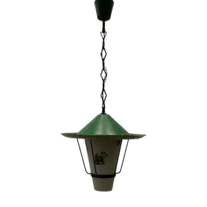 Vintage Opaline Glass Pendant Light, 1950s