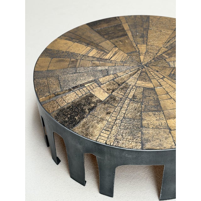 1960s Brutalist Belgian Coffee Table by Jules Dewaele for Pia Manu, Belgium, 1960s For Sale - Image 5 of 12