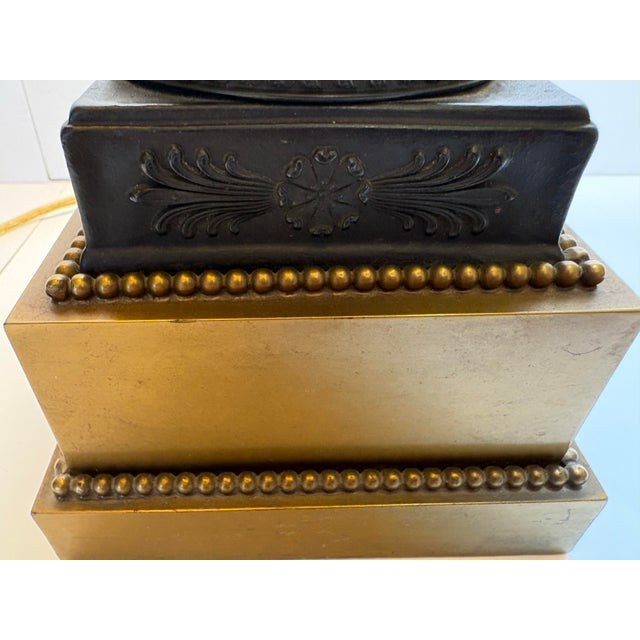 18th Century Monumental Wedgwood Black Basalt Urn Table Lamps - A Pair For Sale - Image 9 of 10