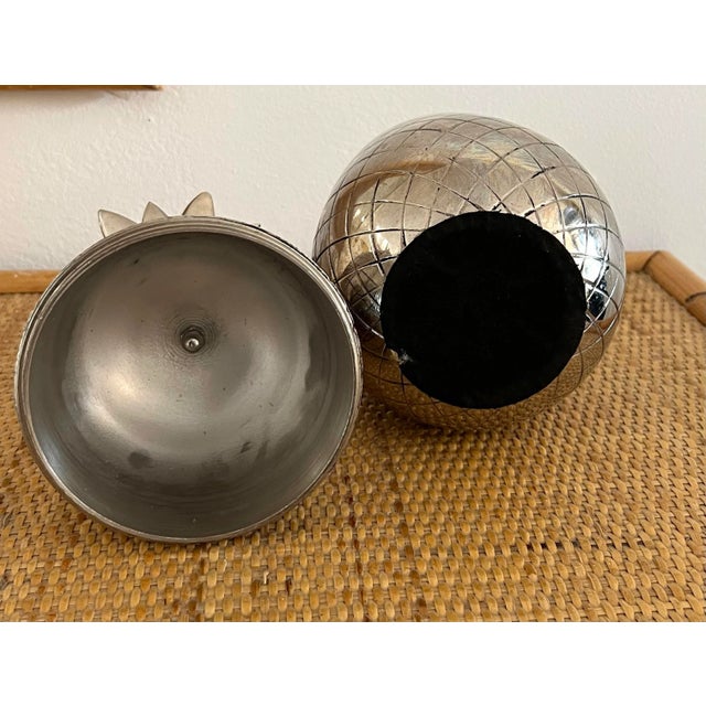 1970s Mid Century Silver Pineapple Ice Bucket For Sale - Image 10 of 11