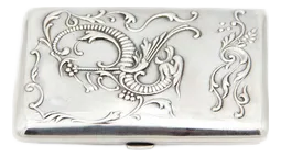Rectangular Shaped Silver Cigarette Case