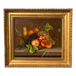 French School Artist, Still Life with Fruit, 19th Century, Oil Painting on Canvas For Sale