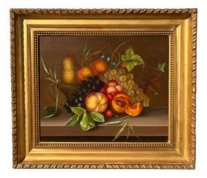 French School Artist, Still Life with Fruit, 19th Century, Oil Painting on Canvas
