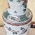 Vintage Chinese Famille Verte Style Porcelain Table Lamp With Hand Painted Birds & Peonies For Sale - Image 12 of 18