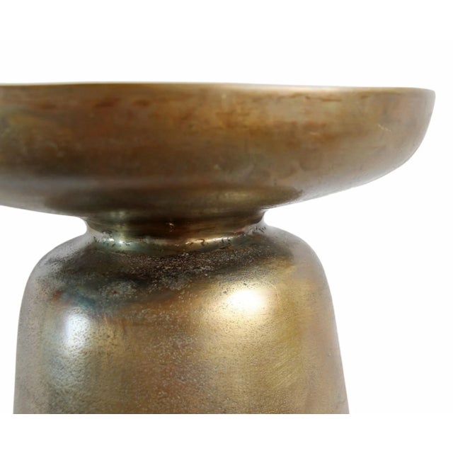 Contemporary Modern Ibiza Brass Side Table For Sale - Image 3 of 6