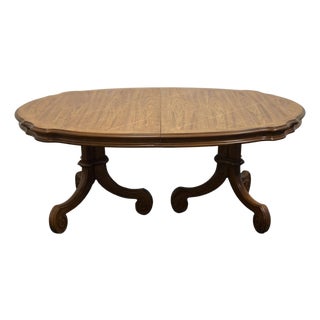 Thomasville Furniture Legacy Collection Italian Provincial 70" Double Pedestal Dining Table 7821-772-7 For Sale