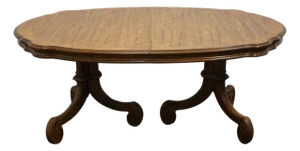 Thomasville Furniture Legacy Collection Italian Provincial 70" Double Pedestal Dining Table 7821-772-7