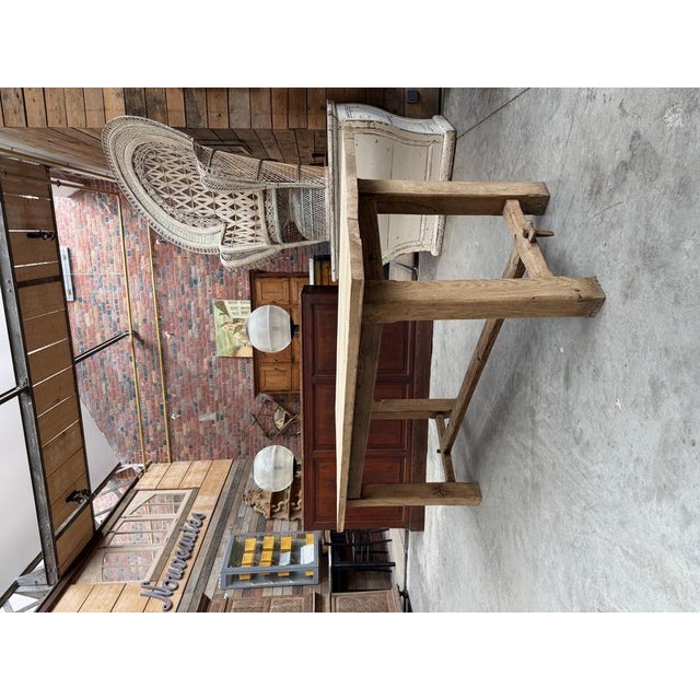 1950s Mid‑20th Century Oak Farm Table For Sale - Image 5 of 10