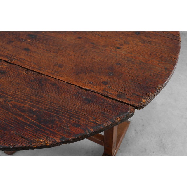 Antique Oak Tilt Top Side Table, France, 1800s For Sale - Image 9 of 18