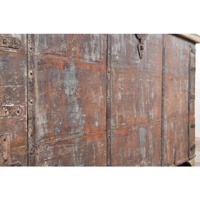 Large Indian Teak Chest, 1960s For Sale - Image 10 of 15