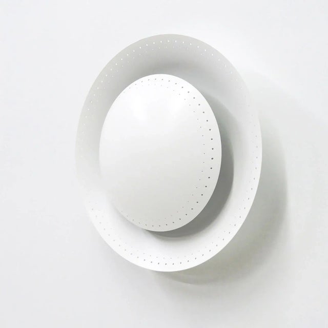 Contemporary Oculus White Wall Light by Gallery L7 For Sale - Image 3 of 11