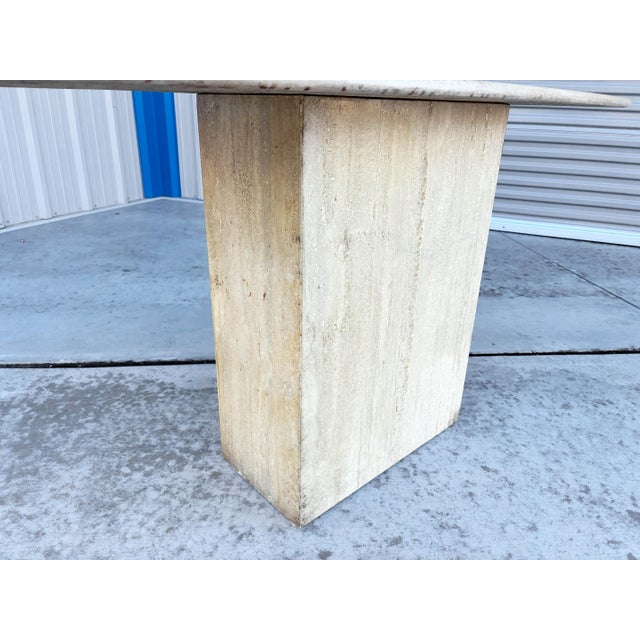 1970s Mid Century Travertine Console Table For Sale - Image 9 of 11